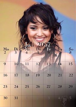 Monrose-Kalenderblatt Juli 2007 mit Bahar