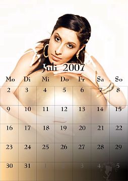 Monrose-Kalenderblatt Juli 2007 mit Senna