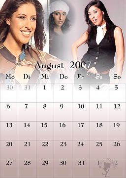 Monrose-Kalenderblatt August 2007 mit Senna